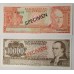 PARAGUAY 1979 . ONE HUNDRED 100 CIEN - TEN THOUSAND 10,000 GUARANIES BANKNOTES . SPECIMEN